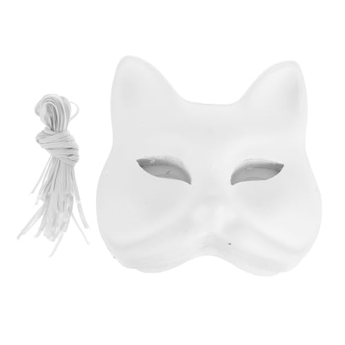 SEWACC 20 Stück Teiliges DIY Tiermasken Set Papier Weiße Katzen und Fuchs Masken zum Bemalen Hautfreundlich für Maskerade Halloween Cosplay und Kreative Partys SEWACC 20 Stück Teiliges DIY Tiermasken Set Papier Weiße Katzen und Fuchs Masken zum Bemalen Hautfreundlich für Maskerade Halloween Cosplay und Kreative Partys von SEWACC