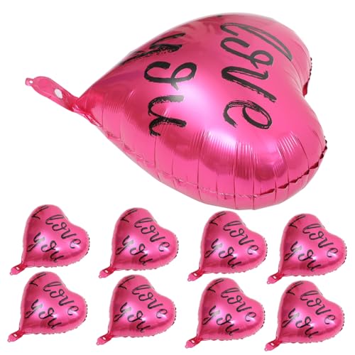 SEWACC 20 Stück Teiliges Herzluftballon Set Aluminiumfolie Schwarz und Rosa DIY Party und Hochzeitsdeko Romantische Ballons für Verlobung Geburtstag und Festliche Anlässe von SEWACC