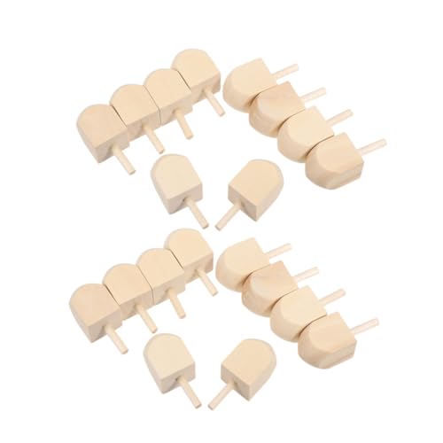 SEWACC 20 Stück Unbemalte Holz Dreidel für Hanukkah Robuste Stabile Spinning Tops Traditionelle DIY Bastelspielzeuge für Naturholz Höhe Festliche Dekoration und Lernspielzeug von SEWACC