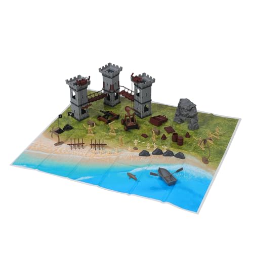 SEWACC 293 Stück Teiliges Soldaten-spielset mit Mittelalterlichen Piraten und Ritterfiguren Robustes Militärmodell mit Schloss und Zubehör für Kindergeburtstag Vielfältige Miniaturfiguren von SEWACC