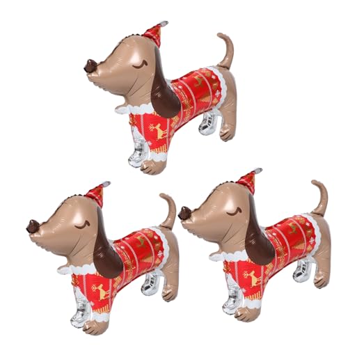 SEWACC 3 Stück Teiliges Sausage Dog Folienballons aus Aluminiumfolie Langlebig und Versiegelt für Weihnachts Hundeparty-dekorationen Tierisches Design für Festliche Kindergeburtstage und SEWACC 3 Stück Teiliges Sausage Dog Folienballons aus Aluminiumfolie Langlebig und Versiegelt für Weihnachts Hundeparty-dekorationen Tierisches Design für Festliche Kindergeburtstage und von SEWACC
