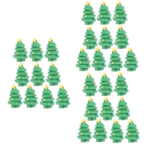 SEWACC 30 STK puppenhaus weihnachtsdekor zubehör grüne Dekorationen Mikro Mini-Baumschmuck schreibtischdeko Schreibtisch Dekoration Landschaftsmodellbaum Modellbäume Winter Material von SEWACC
