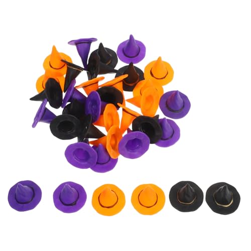 SEWACC 36 Stück Halloween-Dekorationshut Mini-Puppenhüte hängende hexenhüte dekorationen Halloween Hexenhut Mini -Hüte für Puppen Hexenhut Plastik von SEWACC