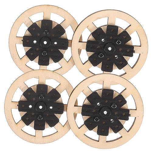 SEWACC 4 Stück Holzspielzeugräder für Rc Autos Ersatzräder für DIY Modelle Langlebige und Hochwertige Spielzeugreifen Kreativität und Handfertigkeit von SEWACC