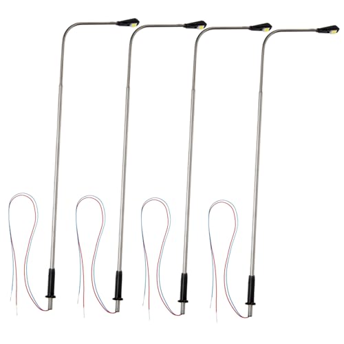 SEWACC 4 Stück Maßstab LED Leuchtend Sandtisch Dekoration DIY Mini Straßenlampen für Puppenhaus Mikrolandschaft Zubehör von SEWACC