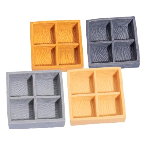 SEWACC 4 Stück Miniatur Dekoration Realistische Resin Aufbewahrungsbox Vier Fächer für Puppenhaus und Mikro Landschaft Kreative Miniatur Ornamente für Candy und Nüsse SEWACC 4 Stück Miniatur Dekoration Realistische Resin Aufbewahrungsbox Vier Fächer für Puppenhaus und Mikro Landschaft Kreative Miniatur Ornamente für Candy und Nüsse von SEWACC