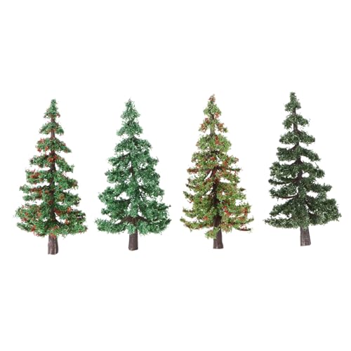 SEWACC 4 Stück Teiliges Miniatur Baum Realistische Sandtisch Landschaftsdekoration Lebensechte Details Vielseitig für Modellbau und Miniatur Sandtableaus von SEWACC