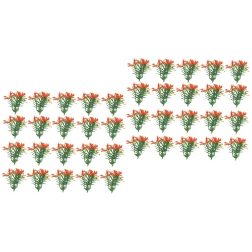 SEWACC 40 STK Mini-Kunstblumen und -Pflanzen Künstliche Pflanze Kunstpflanze Blumenarrangementkästen Wohnkultur Miniaturpflanzen Puppenhaus-Pflanzendekor Sandkasten grüne Pflanzen Zubehör von SEWACC