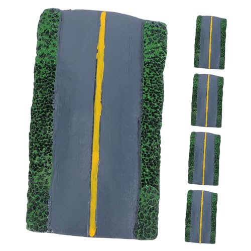 SEWACC 5 Stück Zugsand Realistische Autobahn Miniatur Layout Architektur Landschaftstisch DIY Eisenbahn Diorama Basteln Eisenbahn Dioramen Basen Basteldekor Straße Für von SEWACC