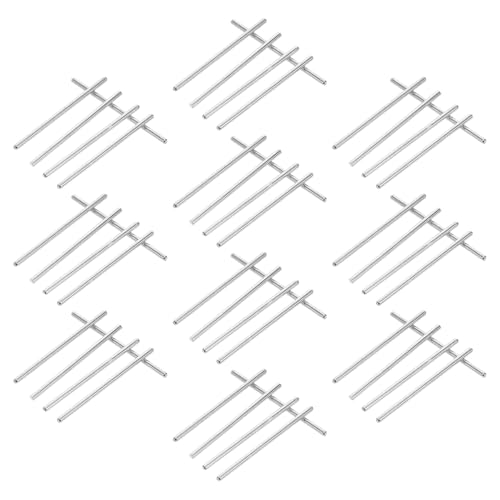 SEWACC 50 Stück Gerade Metallstangen Runde Achsen für Spielzeugautomodelle Antriebsverbindungsstangen Eisenachsen für DIY Stem von SEWACC