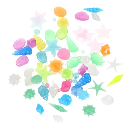 SEWACC 50 Stück Leuchtende Nachtleuchtende Aquarium Kieselsteine Vielseitige Glow The Dark Deko für Aquarium Blumentopf Teich und Garten Langlebige Dekorative von SEWACC