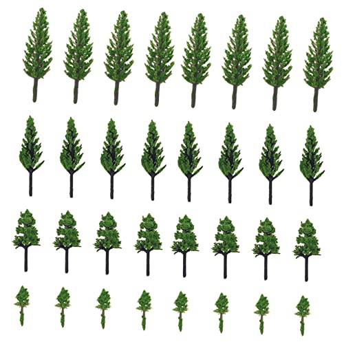 SEWACC 50 Stück Mikrolandschaftsbäume Landschaft Kiefern Landschaftsbaummodelle Modellbäume gefälschte Bäume für Heimwerker Handbuch Modellbaum Modellmaterial Plastik von SEWACC
