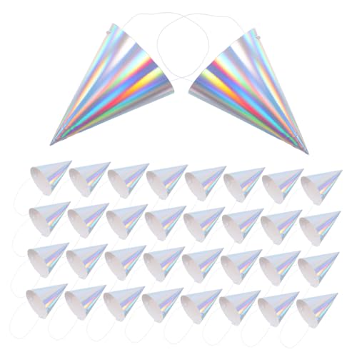 SEWACC 50 Stück Teiliges Partyhüte aus Stabilem Papier Hologramm Geburtstagskegel Hüte für Kindergeburtstag Bunte Partydekoration SEWACC 50 Stück Teiliges Partyhüte aus Stabilem Papier Hologramm Geburtstagskegel Hüte für Kindergeburtstag Bunte Partydekoration von SEWACC