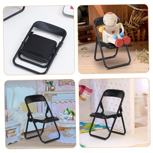 SEWACC 6 Stück Teiliges Miniatur Klappstuhl Handyhalter aus Schwarzem Dekorativer Puppenhausstuhl mit Stabilem Design Vielseitig als Schreibtisch Handyhalter und Foto Requisite Geeignet SEWACC 6 Stück Teiliges Miniatur Klappstuhl Handyhalter aus Schwarzem Dekorativer Puppenhausstuhl mit Stabilem Design Vielseitig als Schreibtisch Handyhalter und Foto Requisite Geeignet von SEWACC