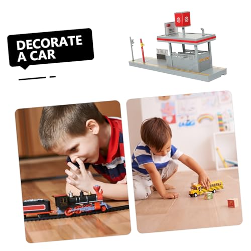 SEWACC Bahn Station Modell Bausatz aus Robustem Kunststoff Realistische DIY Plattform für Detailliertes Miniatur Bahn Szenen Einfach zu Montieren und Langlebig von SEWACC