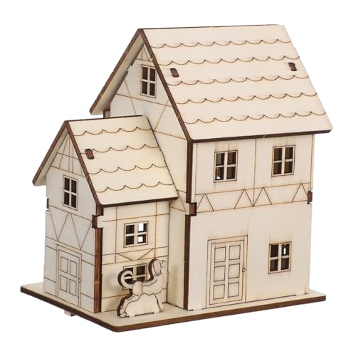 SEWACC DIY Holzhaus Modellbausatz mit LED Licht Naturbelassenes Puzzle für Kreative Stem Pädagogisches Holzspielzeug für Familie als Weihnachts und Geburtstagsdeko SEWACC DIY Holzhaus Modellbausatz mit LED Licht Naturbelassenes Puzzle für Kreative Stem Pädagogisches Holzspielzeug für Familie als Weihnachts und Geburtstagsdeko von SEWACC