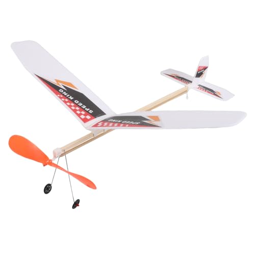 SEWACC DIY Segelflugzeug Modell mit Gummibandantrieb Leichter und Langlebiger Wurfgleiter für Bastelset für Indoor und Outdoor Party und Lernspielzeug zur Manueller Fähigkeiten von SEWACC