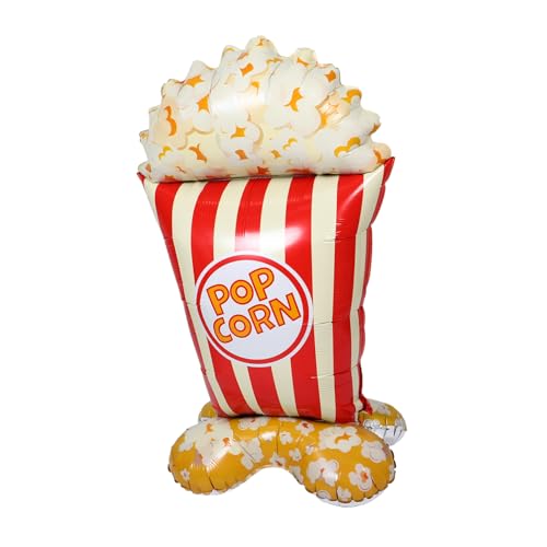SEWACC Großer Aufblasbarer Popcornballon Stehender Folienballon mit Realistischem Popcorn Design Wiederverwendbar für Movie Night Shower und Partydekoration SEWACC Großer Aufblasbarer Popcornballon Stehender Folienballon mit Realistischem Popcorn Design Wiederverwendbar für Movie Night Shower und Partydekoration von SEWACC