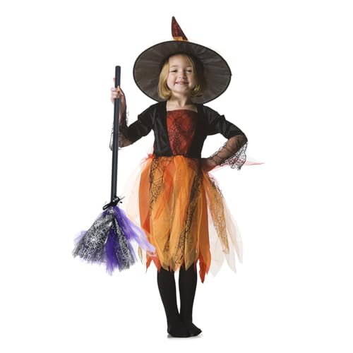 SEWACC Halloween-Besen-Spielzeug Hexenbesen-Requisite Für Kinder Besenstiel Aus Kunststoff Cosplay-Hexen-Accessoire Für Halloween-Party von SEWACC