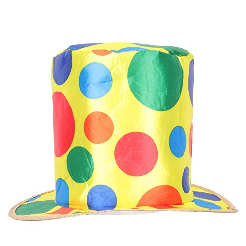 SEWACC Clown-Hut Gruseliger Clownhut Clown-Zylinder Clown-kostüm-Hut Narrenhut Halloween-Zylinder Mützen Cosplay- Kostüm Für Clown Fischerhüte Stirnband Abschlussball Polyester Mann von SEWACC