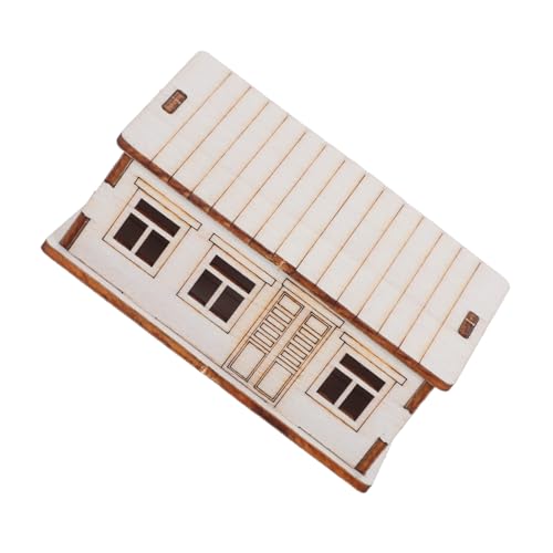 SEWACC Kleines Holzhaus Bausatz zum Bemalen DIY Miniatur Holzhaus Modell für Weihnachtsdekoration Tischmitte Vielseitig Einsetzbar für Bastelfreunde und Miniaturliebhaber von SEWACC