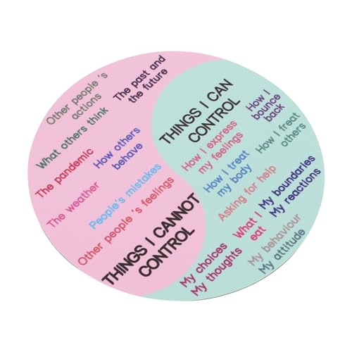 SEWACC Magnetischer Emotion Wheel Aufkleber Gefühlsrad Sticker für Kühlschrank und Laptop Stark Haftende Emotion Chart Decal Rosa für Therapie und Gruppenaktivitäten von SEWACC