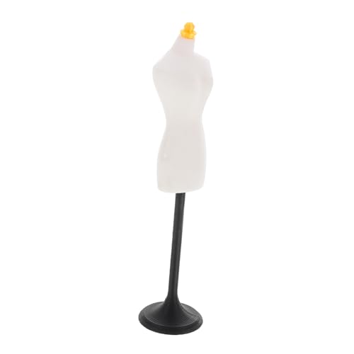 SEWACC Miniatur Puppen Weiß mit Stabilem Standfuß Abnehmbar Dekorativer Mini Ankleidebüste für Puppenhaus als Kinderkleidung Designständer und Präsentationshilfe von SEWACC