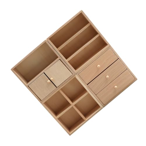 SEWACC Miniatur-holzmöbel-Set 4-teilig Schrank Für Puppenhaus Dekorative Displays SEWACC Miniatur-holzmöbel-Set 4-teilig Schrank Für Puppenhaus Dekorative Displays von SEWACC