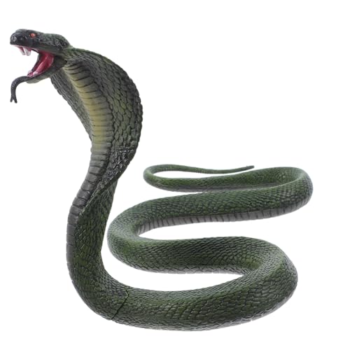 SEWACC Realistische Cobra Schlange Modell Deko Figur für Büro Garten Halloween Streiche Hochwertiges Sicheres Material Vielseitig Einsetzbar Lebensechte Gestaltung SEWACC Realistische Cobra Schlange Modell Deko Figur für Büro Garten Halloween Streiche Hochwertiges Sicheres Material Vielseitig Einsetzbar Lebensechte Gestaltung von SEWACC