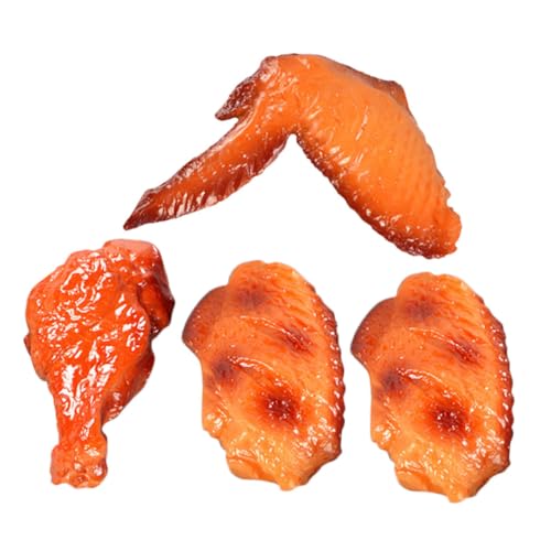SEWACC Realistisches Fake Food Modell Teiliges aus PVC mit Hähnchenflügeln und Hähnchenkeulen Detailgetreue Imitation für Dekoration Fotorequisiten und Schaufensterdisplay von SEWACC