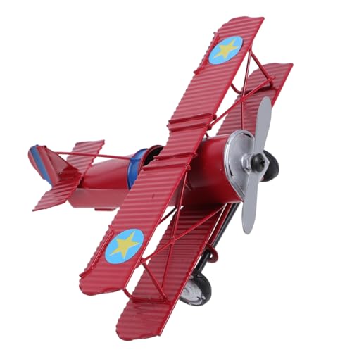 SEWACC Vintage Metall Flugzeug Modell Eisen Retro für Nostalgische Flugzeug Deko Pädagogisches Ornament für Schreibtisch und von SEWACC
