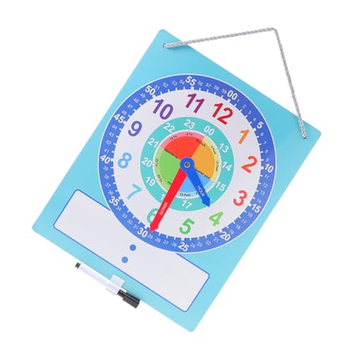 SEWACC Zeitkognition Lehrspielzeug Interaktives Lernwerkzeug für Kleinkinder Kognitiven Entwicklung und Zeitverständnis mit Beschreibbarer Fläche von SEWACC