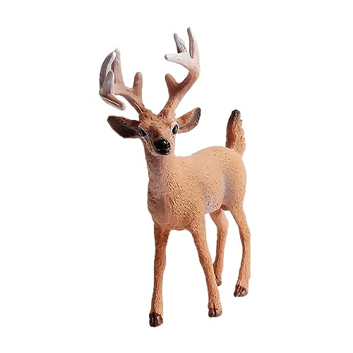 SEWOART 1 STK Kuchen Dekorieren Hirsch Miniatur-weihnachtsverzierung Cupcake-Topper Für Die Babyparty Kuchendekorationszubehör Bausatz Hirschfiguren Merch Kuchen Topper Brown PVC von SEWOART