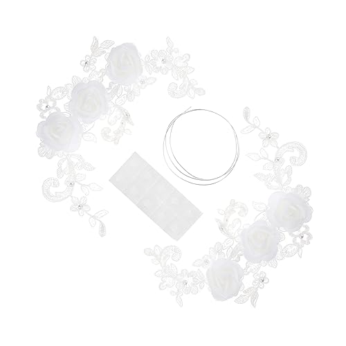 SEWOART 1 Stück Lace Flower Cake Decoration Eleganter Tortendekorations Topper für Hochzeit und Valentinstag Essbare für Cupcakes und Torten Romantische für Feiern von SEWOART