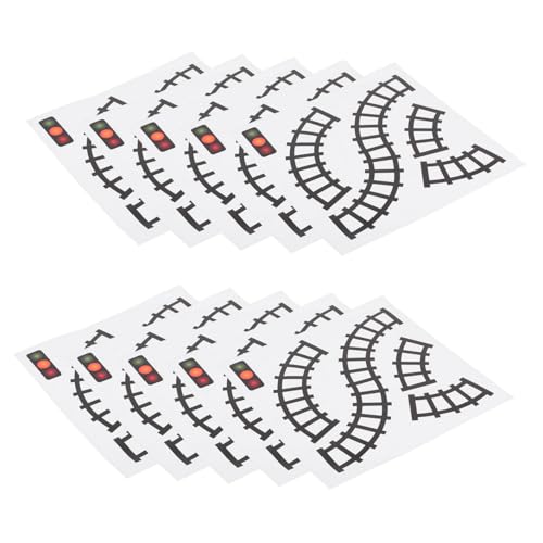 SEWOART 10 Stück DIY Bahngleisaufkleber Verkehrszeichen Aufkleber Für Straßenschild Wandaufkleber Für Zuhause Schule Kindergarten Zubehör SEWOART 10 Stück DIY Bahngleisaufkleber Verkehrszeichen Aufkleber Für Straßenschild Wandaufkleber Für Zuhause Schule Kindergarten Zubehör von SEWOART