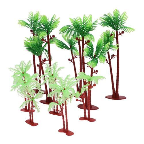 SEWOART 10 Stück Teiliges Miniatur Kokospalmen Künstliche Mikro Landschaftsbäume Tropische Aquarien und Garten Deko Kleine Palmenfiguren für DIY Terrarium Fischbeckenfreundliche von SEWOART