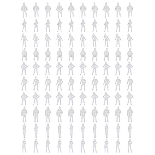 SEWOART 100 Stück Puppenmodell Figuren Winzige Figuren Miniatur Figuren Zum Basteln Winzige Menschliche Figuren Mini Lebensmittel Mini Maler Person Flacher Lebensstil Tisch von SEWOART