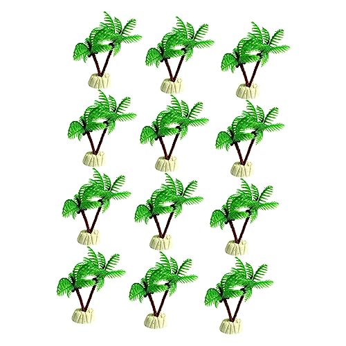 SEWOART 12 Stück Kokosnussbaum Dekoration für Aquarien Künstliche Pflanzen Resin Ornament für Aquarien und Wohnraumgestaltung Weiche von SEWOART