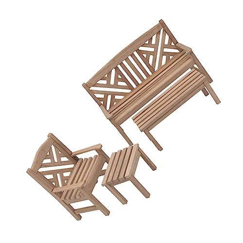 SEWOART 1Satz Miniatur Holztisch und Stühle für Puppenhaus Dekoration Langtisch Stuhl Bank und Doppelsitz für Kreative Garten Layouts SEWOART 1Satz Miniatur Holztisch und Stühle für Puppenhaus Dekoration Langtisch Stuhl Bank und Doppelsitz für Kreative Garten Layouts von SEWOART