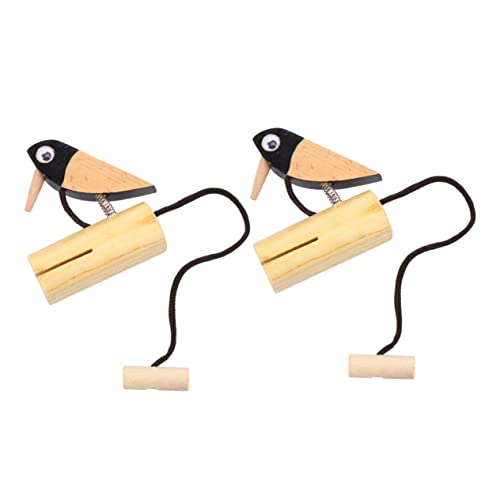 SEWOART 2 Stück hölzernes Percussion-Musikinstrument kinderinstrumente musikinstrumente doorbell Kinderzimmerdekoration bastelzeug Schlagwerk aus Holz Schlaginstrument von SEWOART
