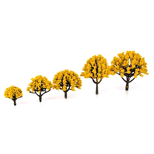SEWOART 20st Gelbes Landschaftslayout Landschaftsbäume Figuren Zubehör Für Baumhäuser Kleine Pflanzen Kleine Kiefer Pflanzen Dekor Minibäume Fallen - Fee Dreidimensional Tritthocker von SEWOART