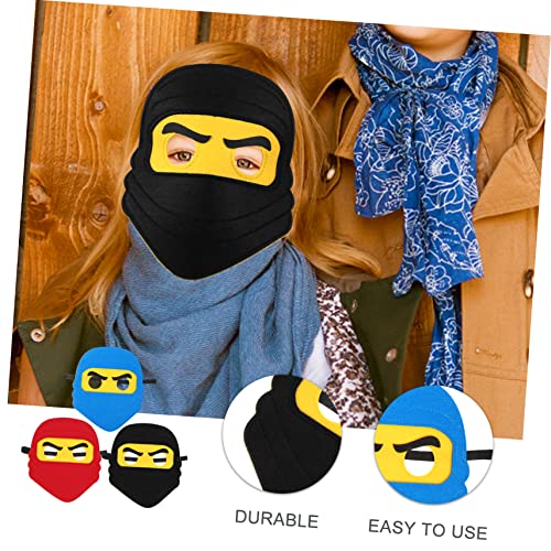 SEWOART 3 Stück Teiliges Ninja Masken aus Weichem Filz in Rot Blau und Schwarz Leichte und Atmungsaktive Cosplay Masken für Fasching Halloween Party und Rollenspiel SEWOART 3 Stück Teiliges Ninja Masken aus Weichem Filz in Rot Blau und Schwarz Leichte und Atmungsaktive Cosplay Masken für Fasching Halloween Party und Rollenspiel von SEWOART