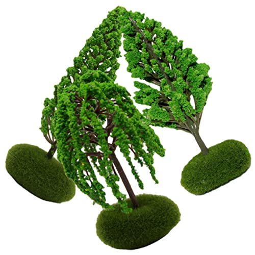 SEWOART 3 Teiliges Baummodell Grün Gemischte Modellbäume Mini Modellbäume Kleine Künstliche Baumminiaturen Mini Baumspitze Baumfiguren Für Projekte Baumspielzeug Baumzug von SEWOART