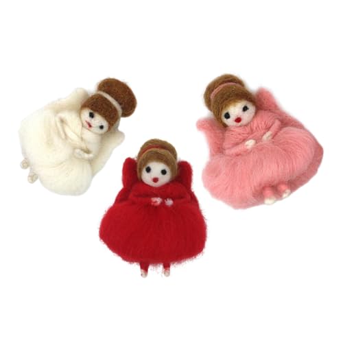 SEWOART 3stücke Engelsmädchen-puppenornament Aus Wollfilz Handgefertigte Nadelfilzpuppe Gefilzte Mädchenfigur DIY-wollfigur Hängendes Ornamentpuppe Für Dekoration SEWOART 3stücke Engelsmädchen-puppenornament Aus Wollfilz Handgefertigte Nadelfilzpuppe Gefilzte Mädchenfigur DIY-wollfigur Hängendes Ornamentpuppe Für Dekoration von SEWOART