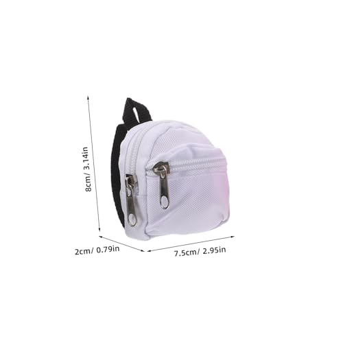 SEWOART 4 Stück Teiliges Mini Doll Rucksack mit Reißverschluss Miniatur Schulrucksäcke in Gemustert Vielseitig für Puppenhaus Rollenspiel und DIY Dekoration von SEWOART