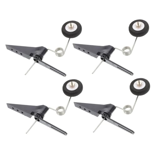 SEWOART 4 Stück Teiliges Rc Flugzeug Heckfahrwerk Leichtes Modellflugzeug Landegestell Ersatzteile für Rc Flugzeuge Stabilem Untergestell und Langlebigen Landerrädern für Outdoor-Flug von SEWOART