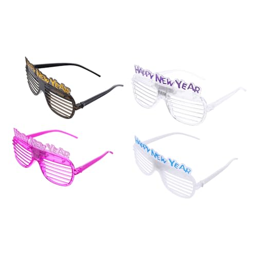 SEWOART 4 Stück Teiliges Set LED Partybrille Leuchtende Kunststoffbrille für Silvester Feier Lustige Neon Brille für Erwachsene und Jugendliche Zufällige Farbe SEWOART 4 Stück Teiliges Set LED Partybrille Leuchtende Kunststoffbrille für Silvester Feier Lustige Neon Brille für Erwachsene und Jugendliche Zufällige Farbe von SEWOART