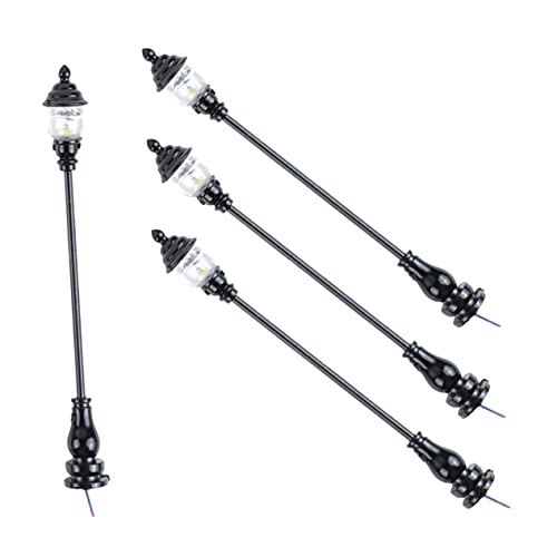 SEWOART 4Pcs Modell Gartenleuchte Laternendekoration Solarmastleuchten im Außenbereich Postlicht Solarlaterne sandbleche sandtisch Straßenlaterne Gartendekoration Edelstahl Plus abs Black SEWOART 4Pcs Modell Gartenleuchte Laternendekoration Solarmastleuchten im Außenbereich Postlicht Solarlaterne sandbleche sandtisch Straßenlaterne Gartendekoration Edelstahl Plus abs Black von SEWOART