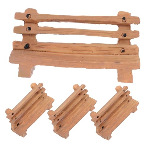 SEWOART 4Stücke Authentische Harz Deko für Puppenhaus Kleiner Strandstuhl und Tragbar für DIY Handwerk und Home Office von SEWOART