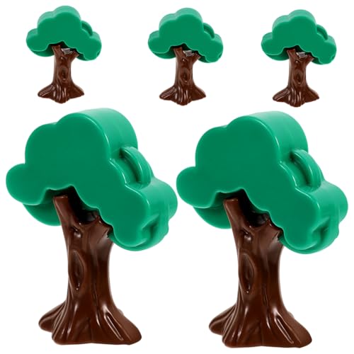 SEWOART 5 Stück Gefälschter Minibaum Simulationsbaummodell Bahngleis Mini-modellbäume Pflanzen Laub Landschaft Klein Gefälschte Bäume Für Heimwerker Miniatur-baumstatue Plastik von SEWOART